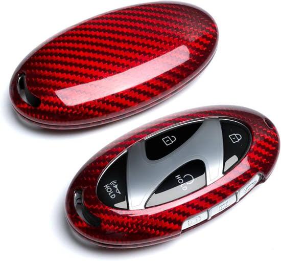 T-carbon Real Carbon Fiber Key Cover for Hyundai Ioniq 6 | Premium Protection Case