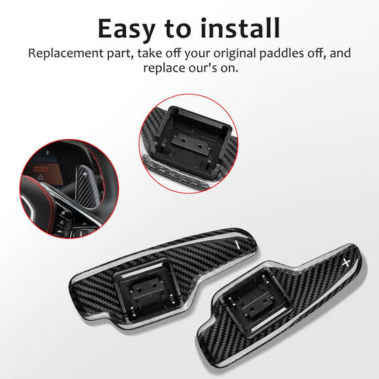 Carbon Fiber Paddle Shifter Extension Fits C8 - 2020-2024 | Premium Racing Upgrade