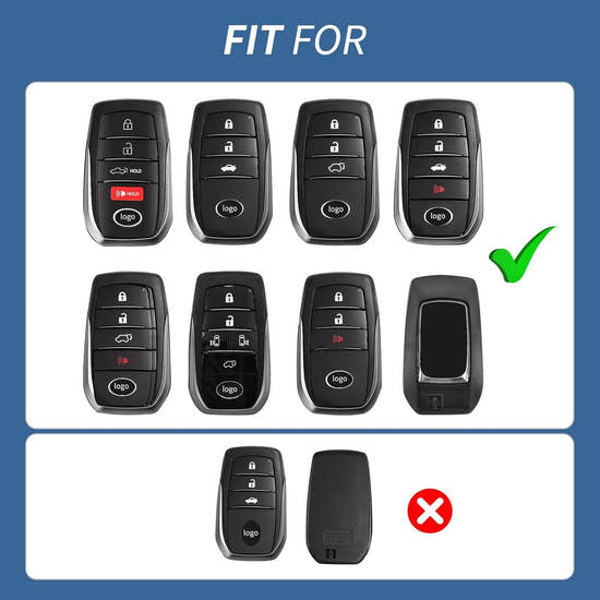 Premium Carbon Fiber Key Fob Cover for Toyota RAV4 Prime, Venza, Corolla Cross 2021-2024