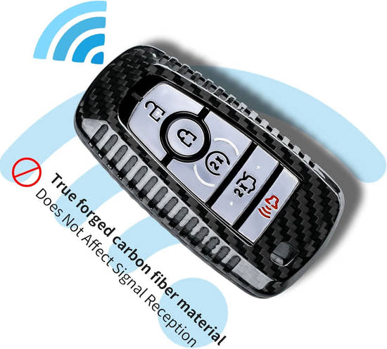 T-carbon Carbon Fiber Key Fob Cover Fits for Ford Bronco Raptor