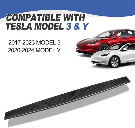 T-carbon Real Carbon Fiber Dashboard Trim Cover Compatible with Tesla Model 3 / Y 2017-2023