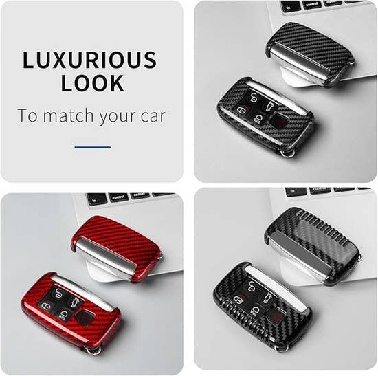 T-Carbon Premium Carbon Fiber Key Fob Cover for Land Rover & Jaguar - Protective Key Case Shell