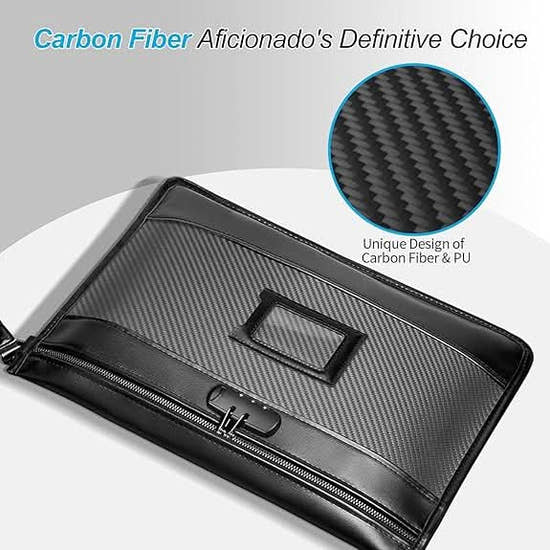 T-carbon Carbon Fiber File Document Pouch