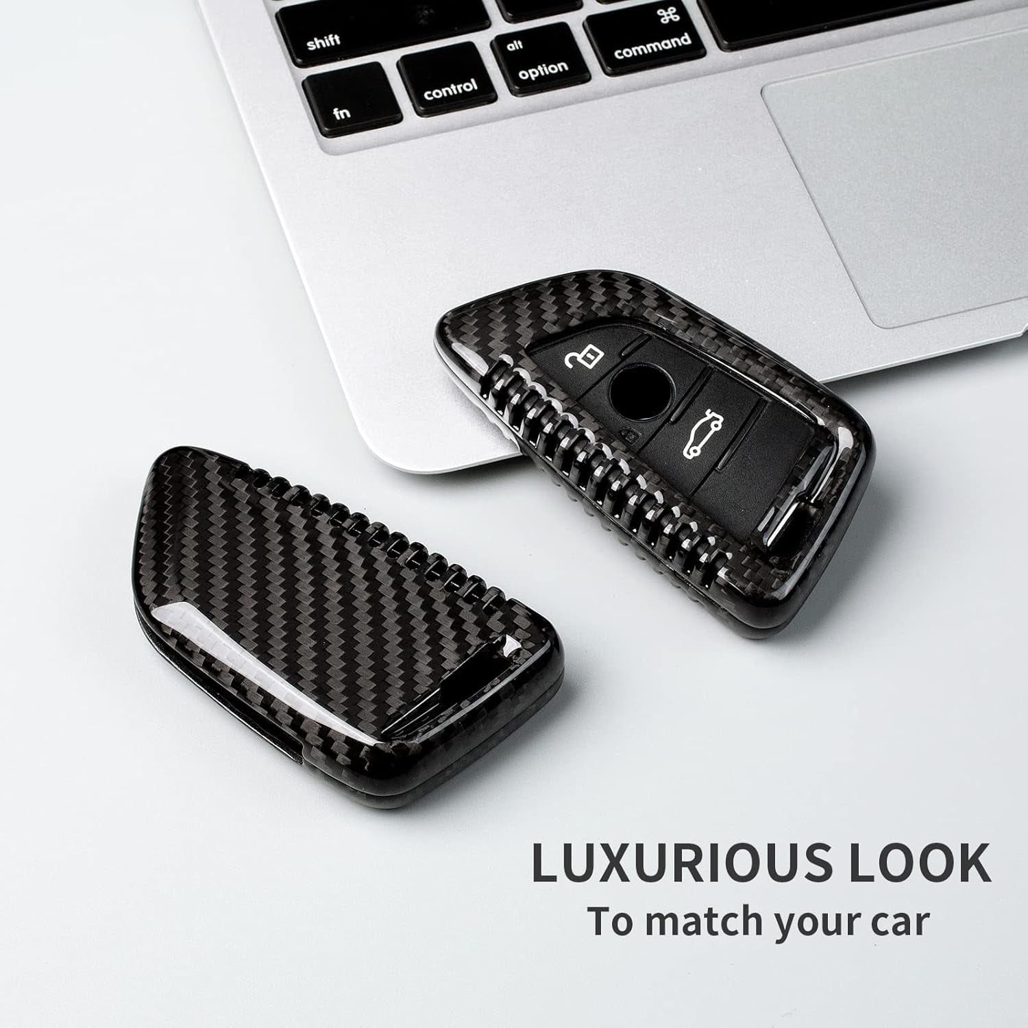 Key Fob Cover Compatible with BMW 2, 3, 4, 5, 6, 6GT, 7, 8 Series, X1, X2, X3, X4, X5, X6, X7, M3, M4, M5, M8, X3M, X4M, X5M, X6M, Z4