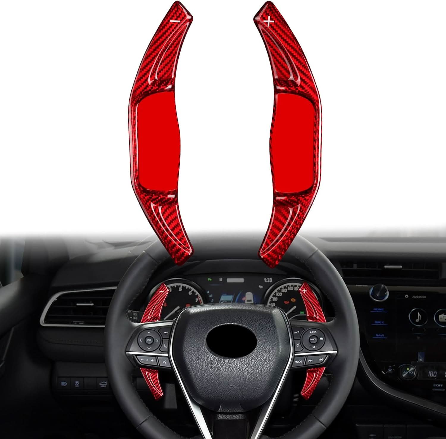 Carbon Fiber Paddle Shifter Extension for Toyota Camry, RAV4, Avalon, Corolla 2018-2023