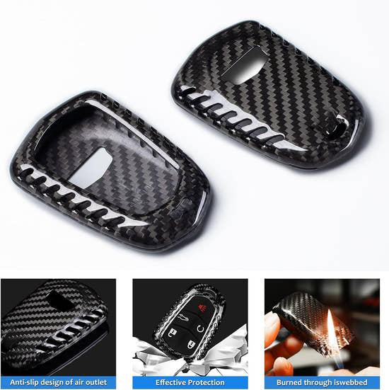 Carbon Fiber Key Fob Cover for Cadillac Escalade, CT4, CT5 2020-2024 | Premium Protection