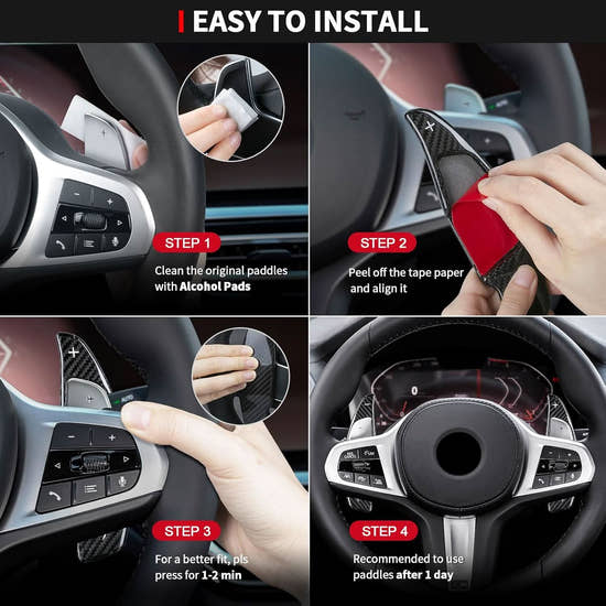 Carbon Fiber Paddle Shifter Extension for BMW 2 3 4 5 6GT 7 8 Series e| Premium Racing Upgrade