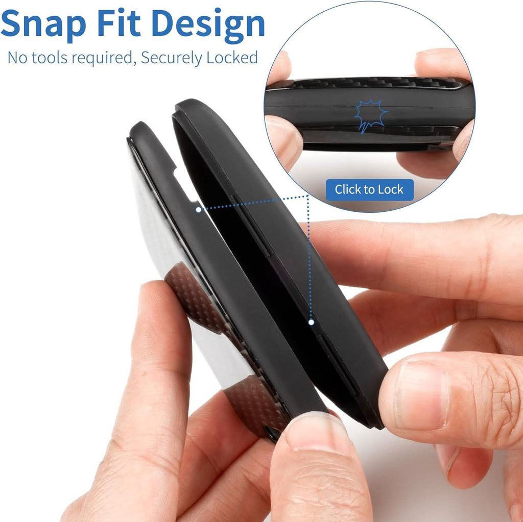 Premium Carbon Fiber Key Fob Cover for BMW - Luxury Keychain Case with Keyring