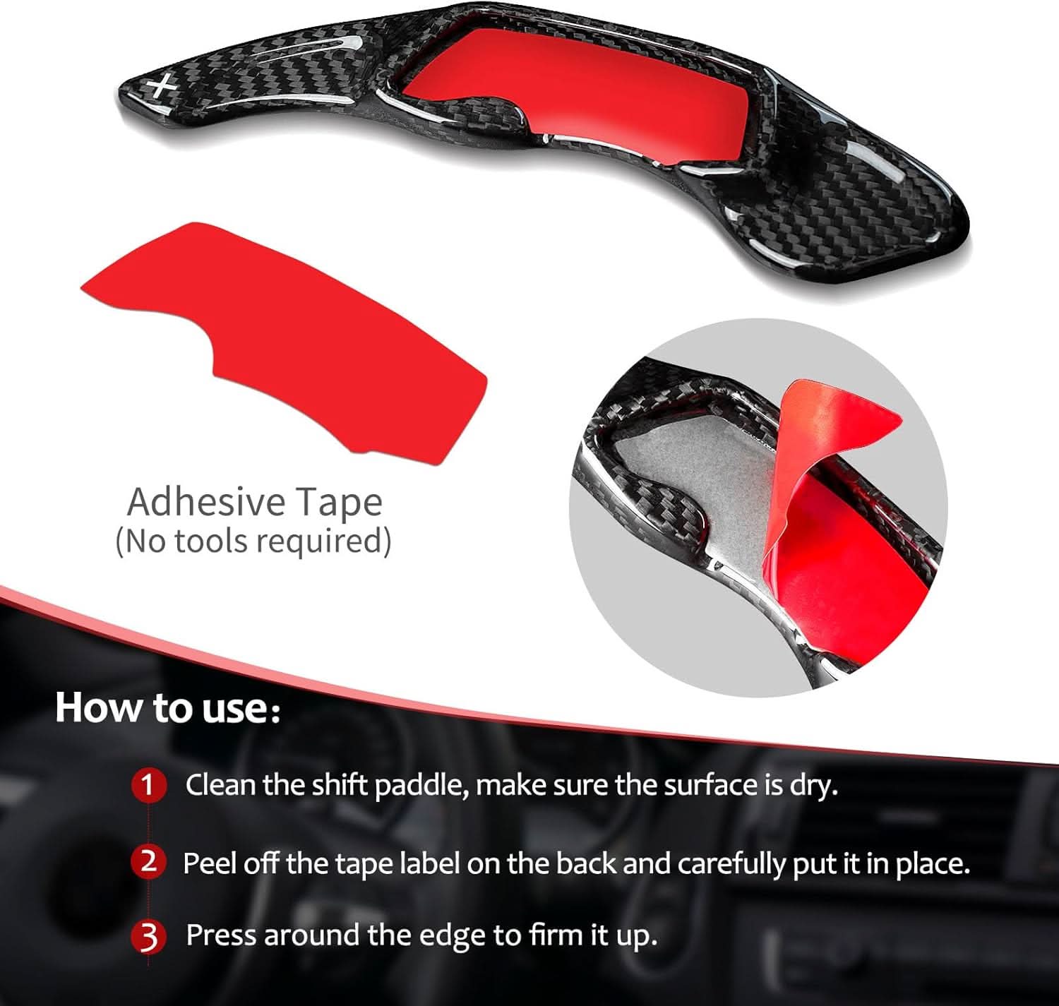 Carbon Fiber Paddle Shifter Extensions for Subaru WRX BRZ Outback Forester - Performance Upgrade