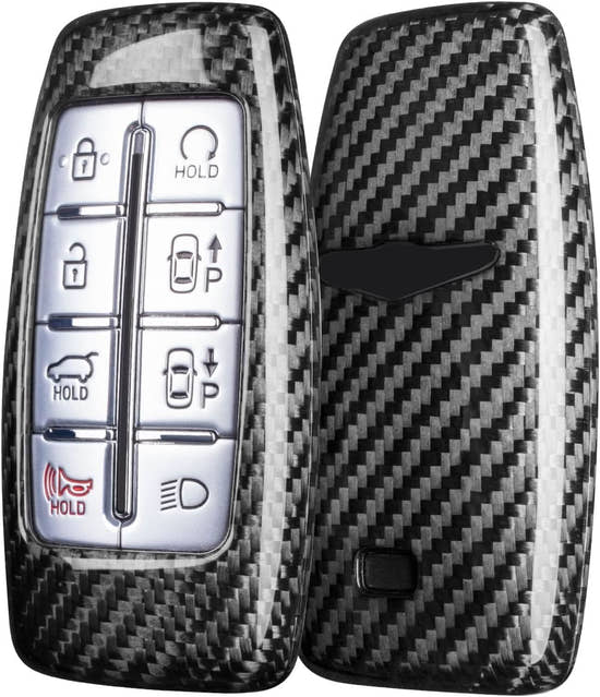 Key Fob Cover Compatible with Genesis - Premium Carbon Fiber Protection