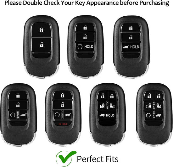T-carbon Key Fob Cover Fits for Accord Civic HR-V CR-V Pilot Sport SI EX EX-L