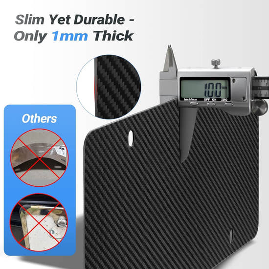 T-carbon Carbon Fiber Reinforce Backing Plate for License Plate Fits US Canada Standard Plates-Matte Black