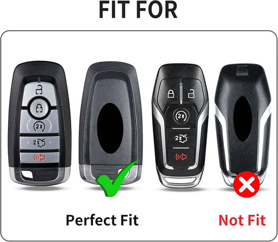 T-carbon Real Carbon Fiber Key Fob Cover Fits for Ford F150 F250 F350