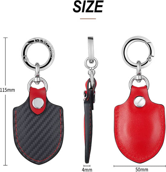 T-carbon Airtag Holder for Key Fob with Keychain