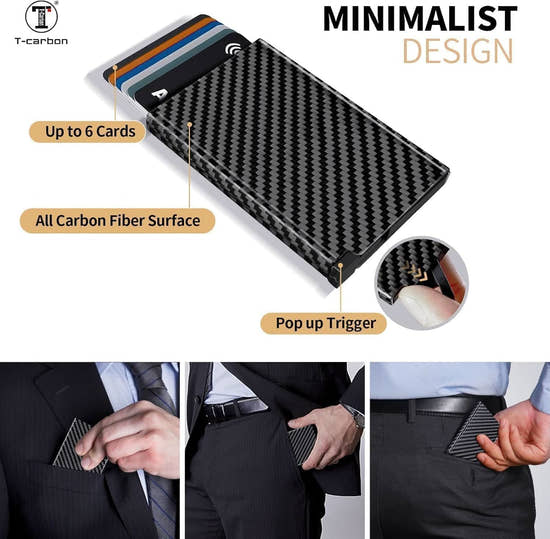 T-carbon Carbon Fiber Credit Card Holder