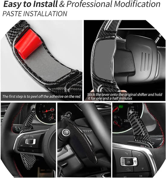 T-carbon Paddle Shifter Extensions Fits Volkswagen MK7