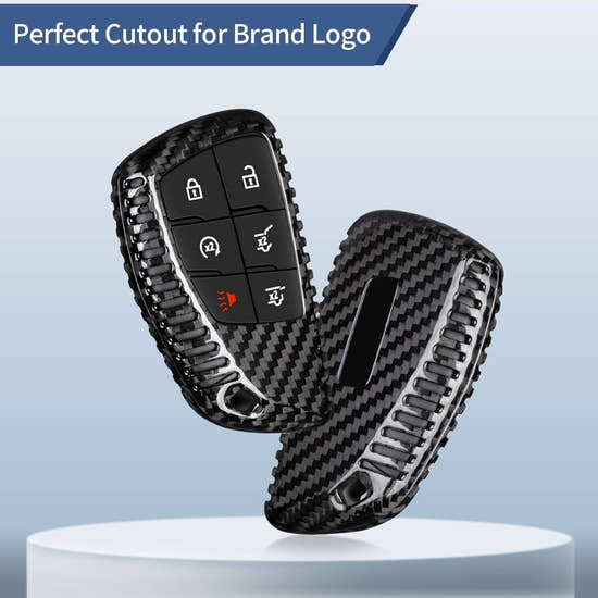T-carbon Real Carbon Fiber Key Fob Cover Compatible with GMC