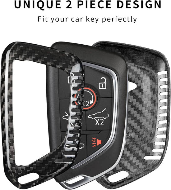 T-carbon Carbon Fiber Key Fob Cover Fits for Corvette C8