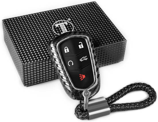 Carbon Fiber Key Fob Cover for Cadillac Escalade, CT4, CT5 2020-2024 | Premium Protection