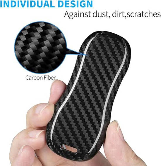 T-carbon Carbon Fiber Key Fob Cover Fits for Porsche Cayenne 918 Panamera 2018-2024