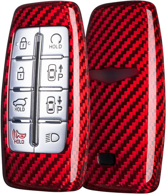 Key Fob Cover Compatible with Genesis - Premium Carbon Fiber Protection