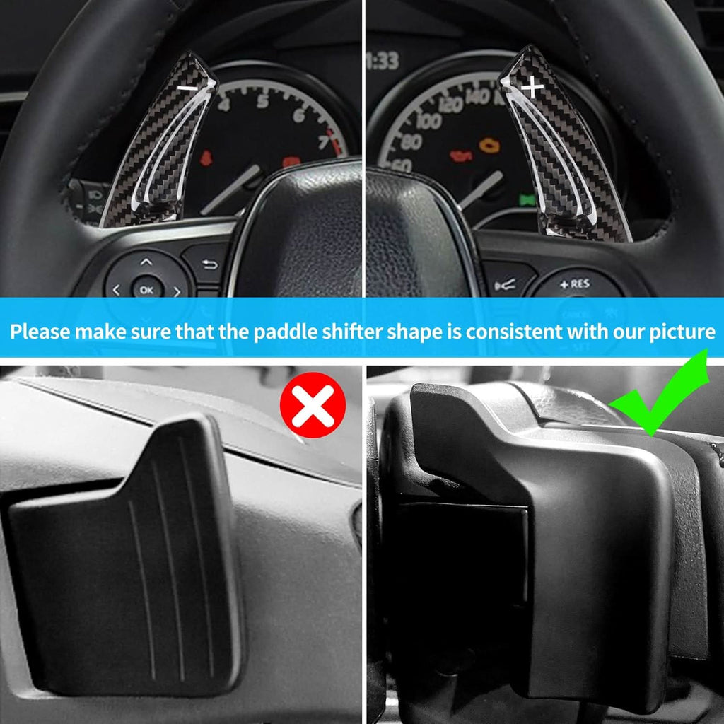 Carbon Fiber Paddle Shifter Extension for Toyota Camry, RAV4, Avalon, Corolla 2018-2023