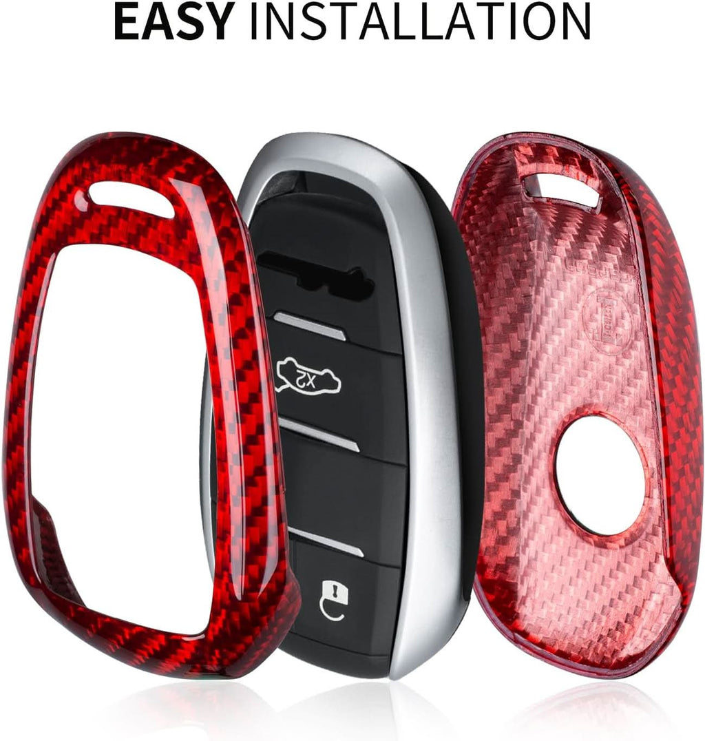 Real Glass Fiber Key Fob Cover for Alfa Romeo Giulia Stelvio Tonale