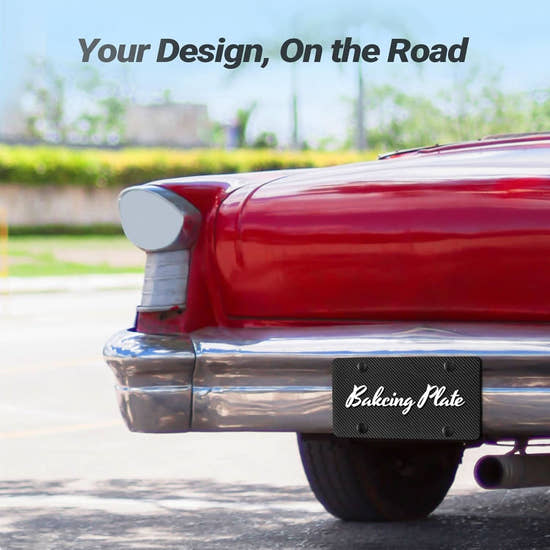 T-carbon Carbon Fiber Reinforce Backing Plate for License Plate Fits US Canada Standard Plates-Matte Black