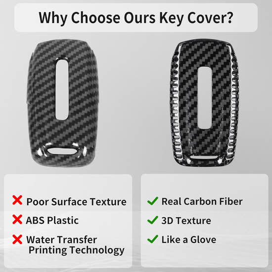 T-carbon Carbon Fiber Key Fob Protector fits for Ram 1500 2500 3500