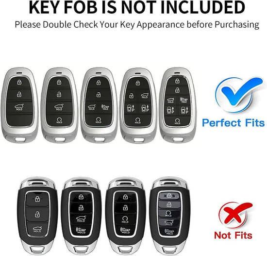 Carbon Fiber Key Fob Cover for Hyundai Palisade- Real Glass Fiber Protector