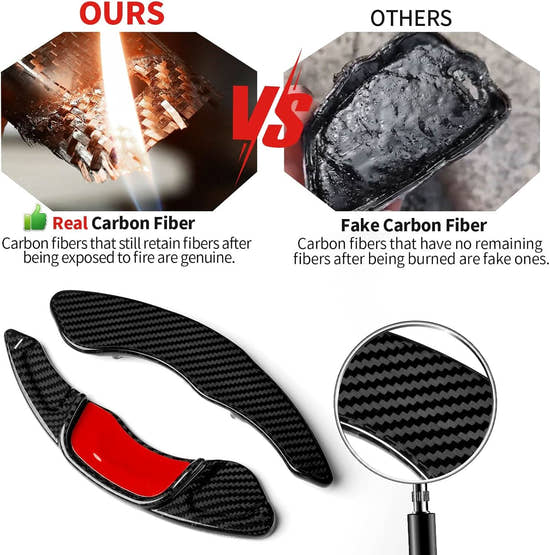 T-carbon Paddle Shifter Extensions Fits Volkswagen MK7