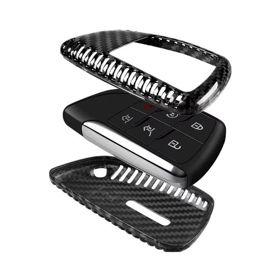 T-carbon Real Carbon Fiber Key Fob Cover Compatible with GMC