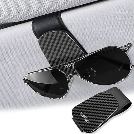 T-carbon Sunglass Holder for Car Sun Visor