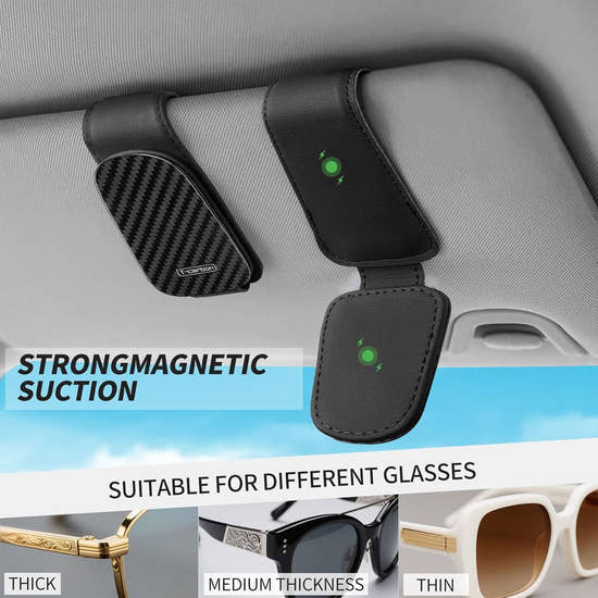 T-carbon Sunglass Holder for Car Sun Visor