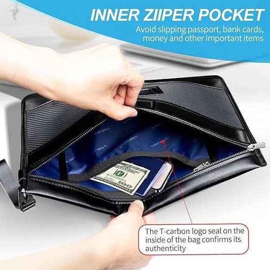 T-carbon Carbon Fiber File Document Pouch