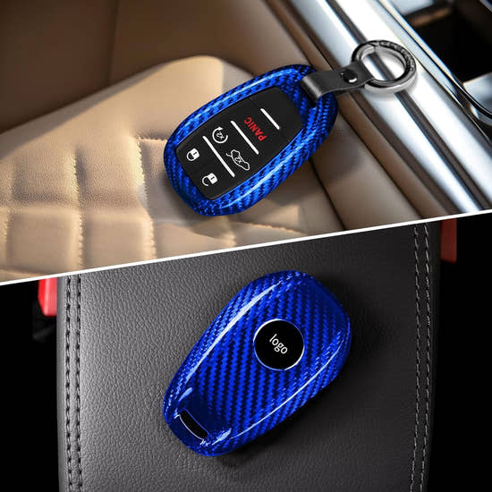 Real Glass Fiber Key Fob Cover for Alfa Romeo Giulia Stelvio Tonale