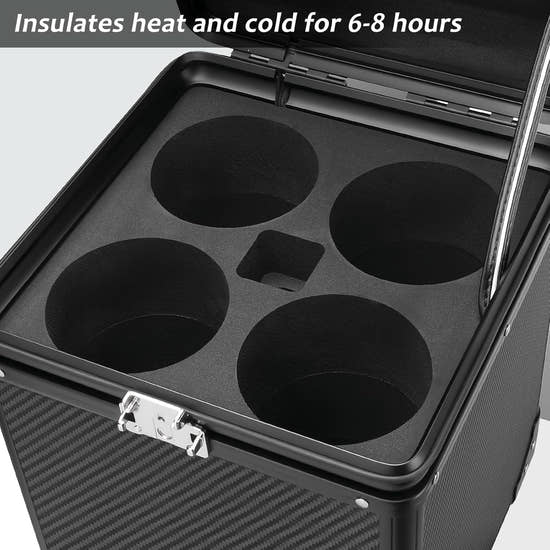 T-carbon 4 Bottles Real Carbon Fiber Portable Wine Bottle Protector