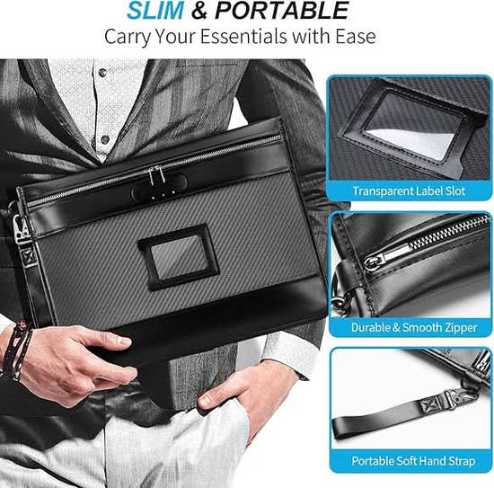 T-carbon Carbon Fiber File Document Pouch