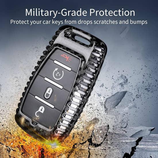 T-carbon Carbon Fiber Key Fob Protector fits for Ram 1500 2500 3500