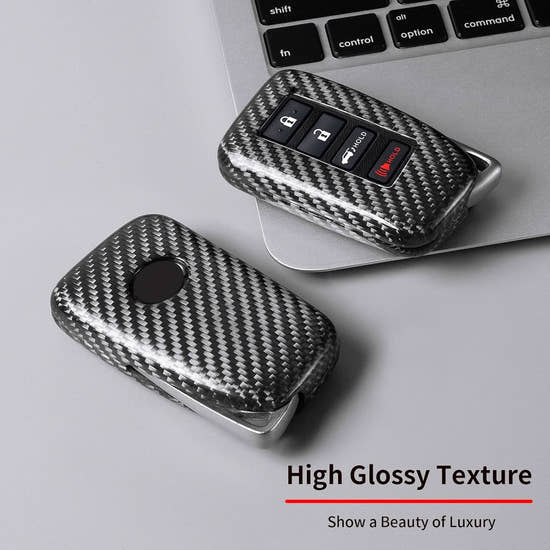 Carbon Fiber Key Fob Cover for Lexus LX570 RX450h RX350 IS350 GS LC RC | Premium Key Case