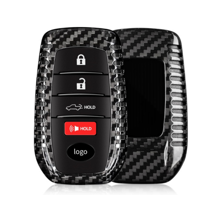Premium Carbon Fiber Key Fob Cover for Toyota RAV4 Prime, Venza, Corolla Cross 2021-2024