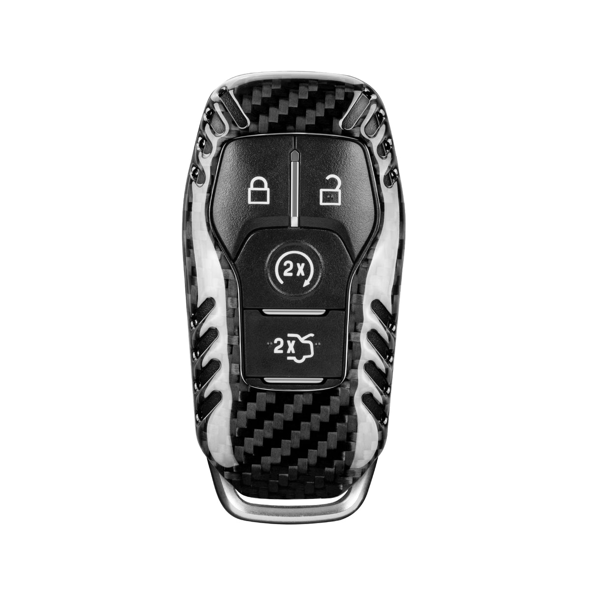 Key Fob Cover for Ford F-150/Fusion/Mustang 4/5-Button Key — Classic Series, Carbon Fiber & Glass Fiber