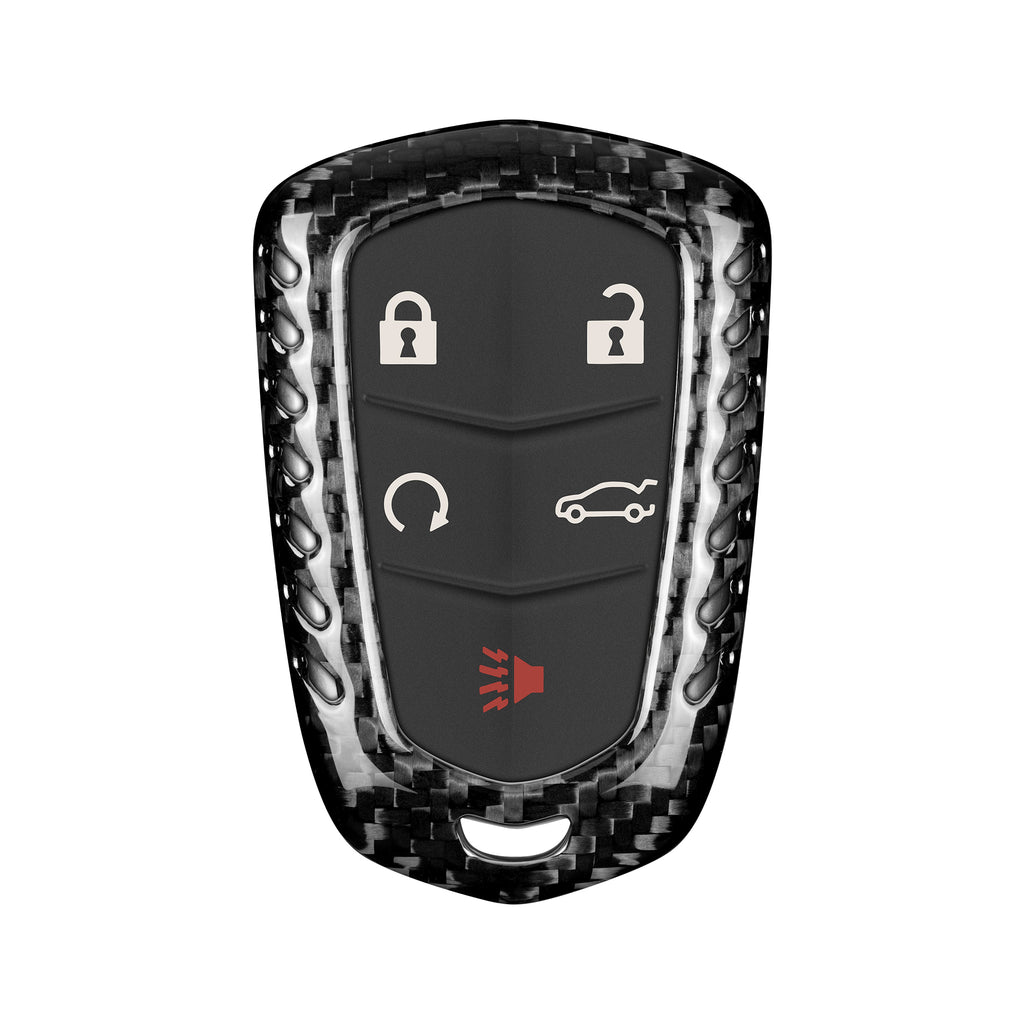 Key Fob Cover for Cadillac ATS, CT6, CTS, Escalade, Escalade ESV, SRX, XT5, XTS 2014-2019 (5 Buttons)