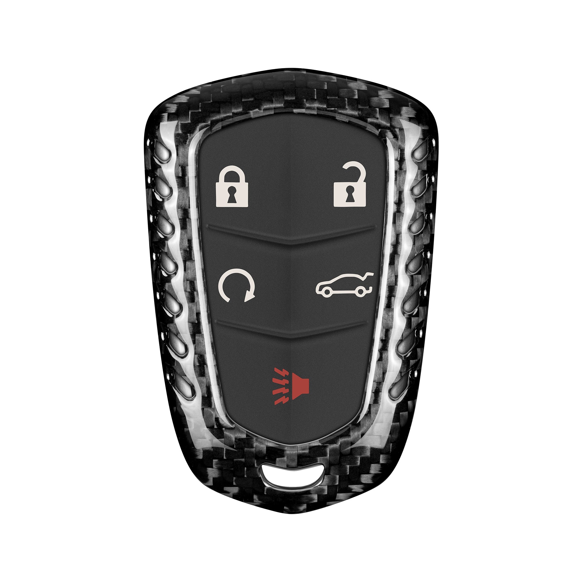 Key Fob Cover for Cadillac ATS, CT6, CTS, Escalade, Escalade ESV, SRX, XT5, XTS 2014-2019 (5 Buttons)