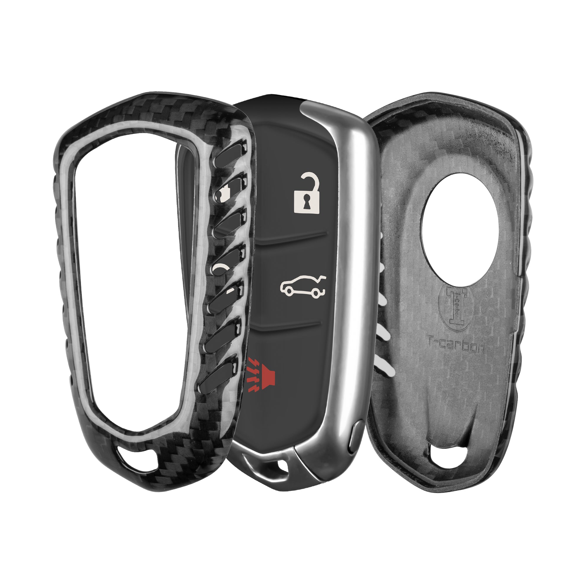 Key Fob Cover for Cadillac ATS, CT6, CTS, Escalade, Escalade ESV, SRX, XT5, XTS 2014-2019 (5 Buttons)