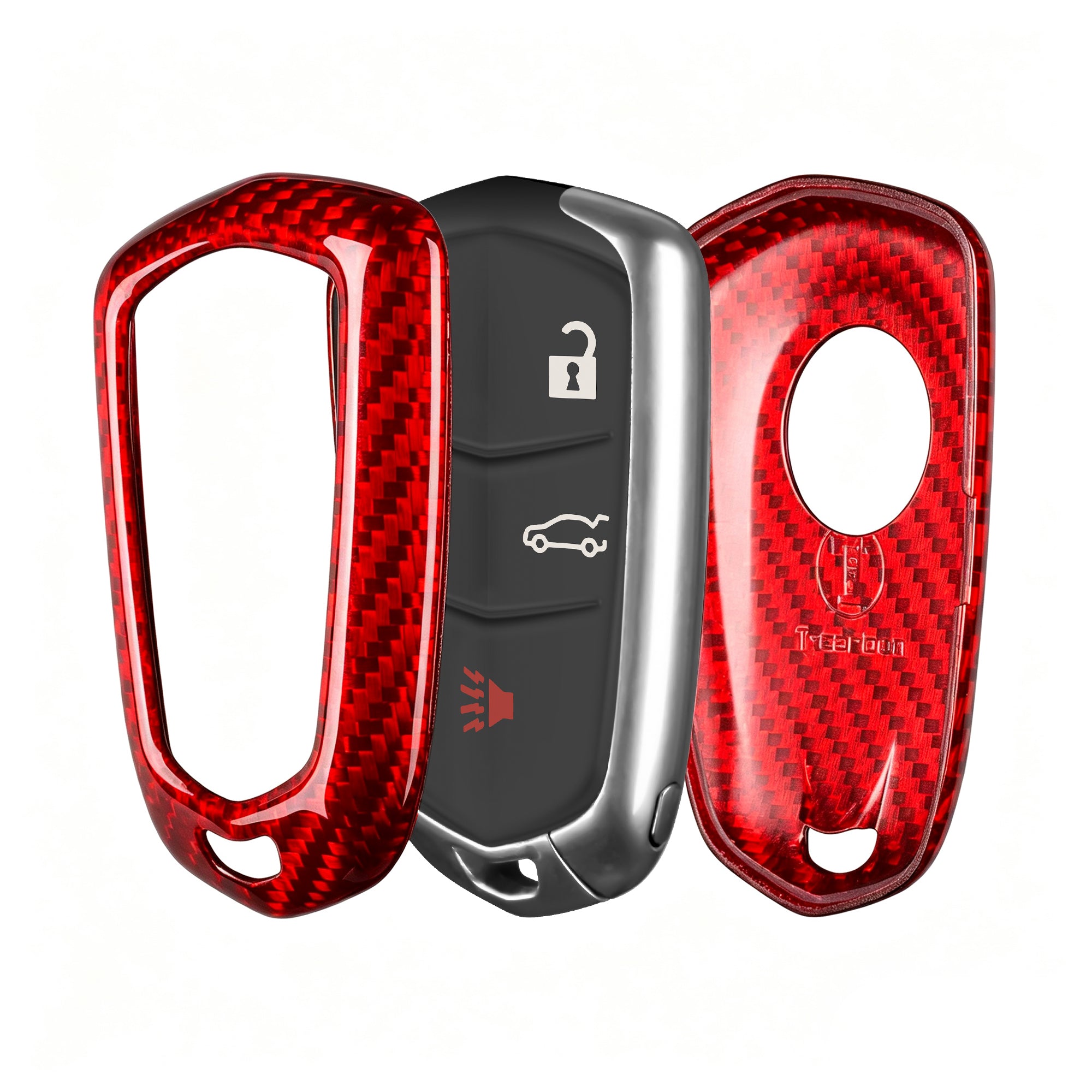 Key Fob Cover for Cadillac ATS, CT6, CTS, Escalade, Escalade ESV, SRX, XT5, XTS 2014-2019 (5 Buttons)