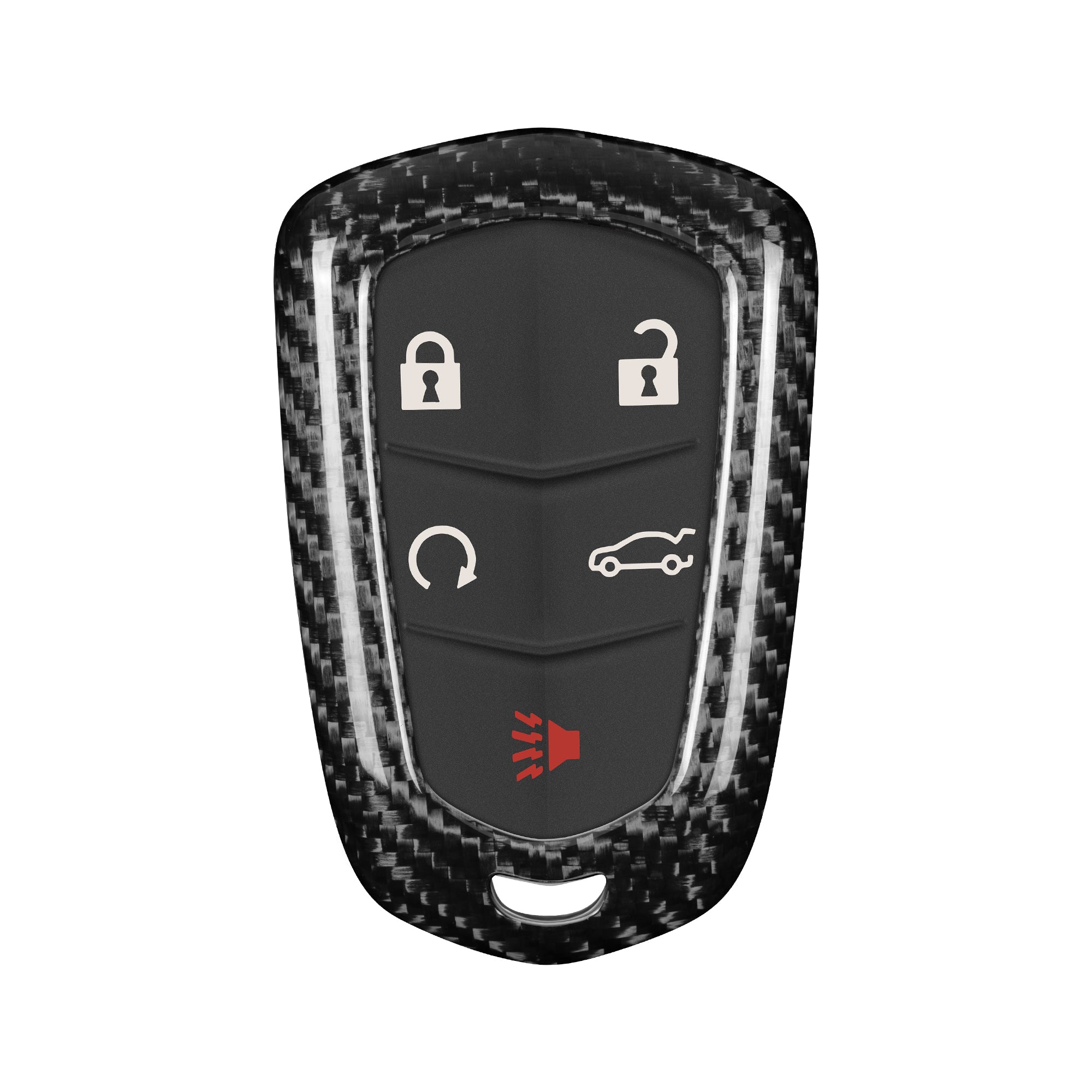 Key Fob Cover for Cadillac ATS, CT6, CTS, Escalade, Escalade ESV, SRX, XT5, XTS 2014-2019 (5 Buttons)