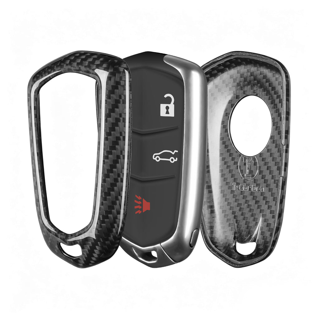 Key Fob Cover for Cadillac ATS, CT6, CTS, Escalade, Escalade ESV, SRX, XT5, XTS 2014-2019 (5 Buttons)