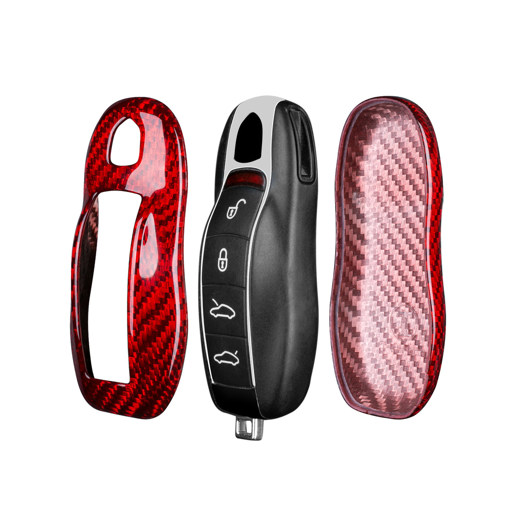 Key Fob Cover for Porsche Cayenne, Panamera, Boxster, Cayman, Macan, 718, 911