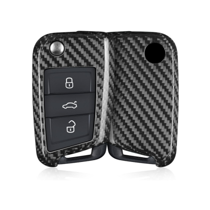 Carbon Fiber Key Fob Cover for VW Golf R GTI Jetta Passat 2019-2024 | Premium Key Case